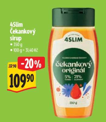 4Slim čekankový sirup