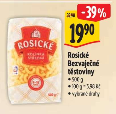 Rosické bezvaječné těstoviny