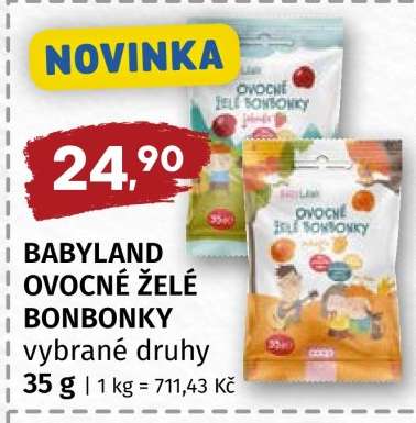 BABYLAND OVOCNÉ ŽELÉ BONBONKY