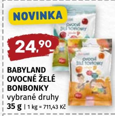 BABYLAND OVOCNÉ ŽELÉ BONBONKY