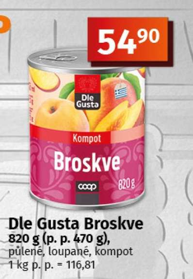 DLE GUSTA BROSKVE