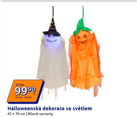 Halloweenská dekorace se světlem