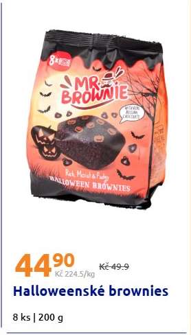 Halloweenské brownies