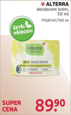 ALTERRA deodorant krém, 50 ml