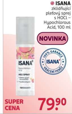 ISANA zklidňující pleťový sprej s HOCL – Hypochlorous Acid, 100 ml