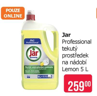 Jar Professional tekutý prostředek na nádobí Lemon 5 L