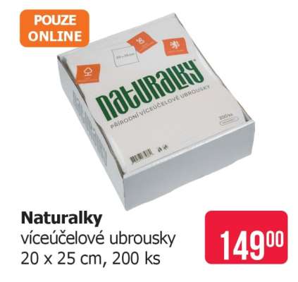 Naturalky víceúčelové ubrousky