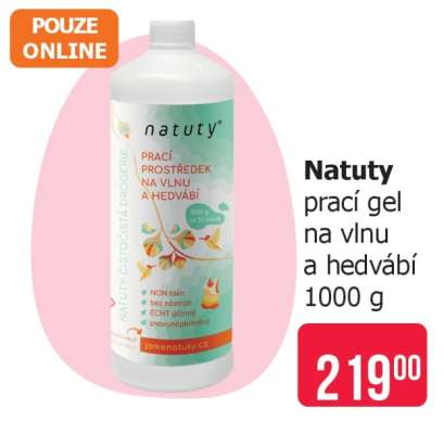 Natuty prací gel na vlnu a hedvábí 1000 g