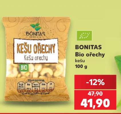 BONITAS Bio ořechy kešu
