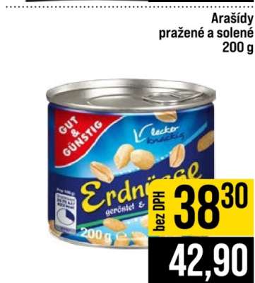 Arašidy pražené a solené 200 g