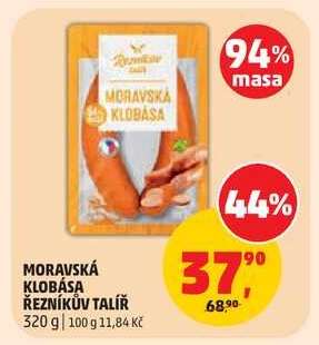 MORAVSKÁ KLOBÁSA ŘEZNÍKŮV TALÍŘ