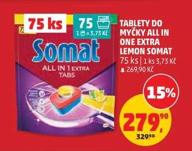 Tablety do myčky All in One Extra Lemon Somat