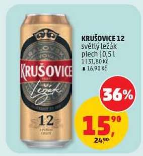 KRUŠOVICE 12 světlý ležák plech