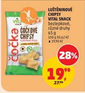 LUŠTĚNINOVÉ CHIPSY VITAL SNACK