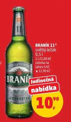 Branik 11 světlý ležák 0,5 l