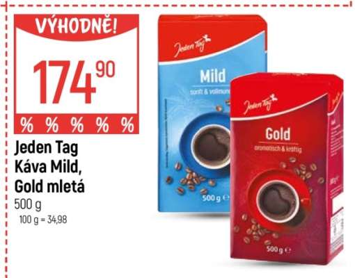 Jeden Tag Káva Mild, Gold mletá