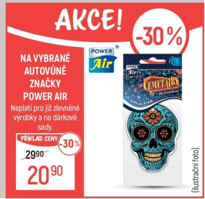 Vybrané autovůně značky Power Air