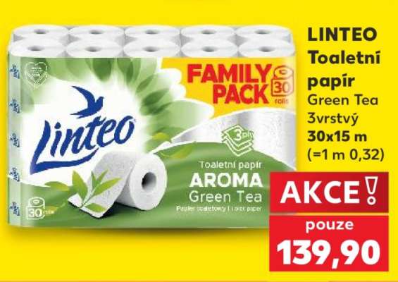 LINTEO Toaletní papír Green tea