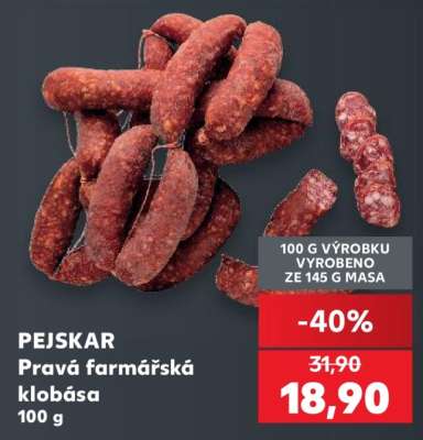 PEJSKAR Pravá farmářská klobása