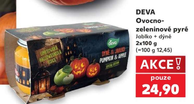 DEVA Ovocno-zeleninové pyré Jablko + dýně