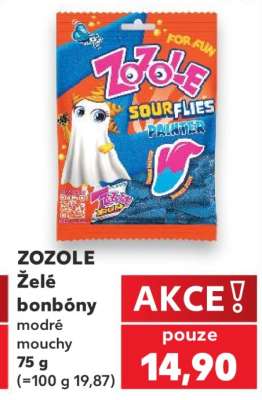 ZOZOLE Želé bonbóny modré mouchy