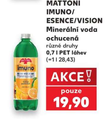 MATTONI IMUNO/ESENCE/VISION Minerální voda ochucená