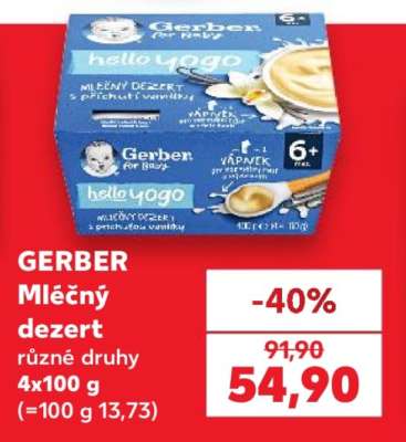 GERBER Mléčný dezert