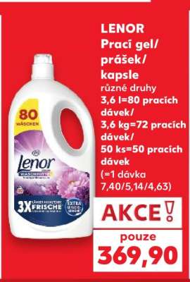 LENOR Prací gel/prášek/ kapsle