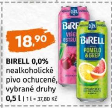 BIRELL 0,0% nealkoholické pivo ochucené, vybrané druhy