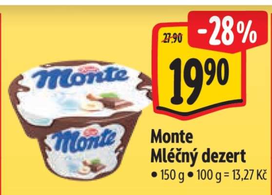 Monte mléčný dezert