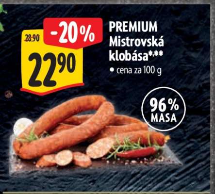 PREMIUM Mistrovská klobása**