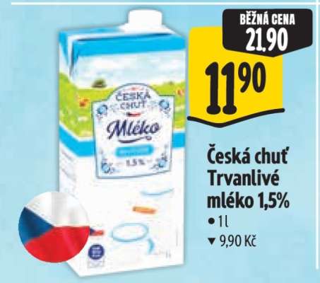 Česká chuť Trvanlivé mléko 1,5%