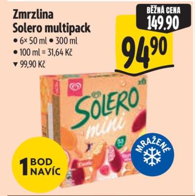 Zmrzlina Solero multipack