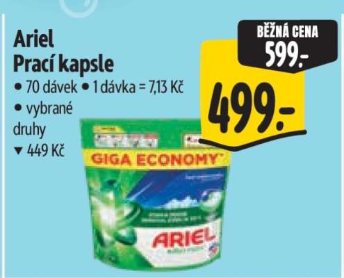 Ariel prací kapsle