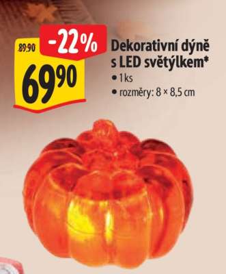 Dekorativní dýně s LED světýlkem