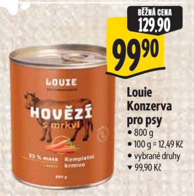 Louie Konzerva pro psy