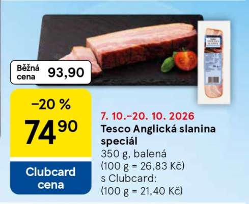 Tesco Anglická slanina speciál