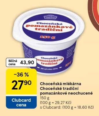 Choceňská Mlékárna Choceňské Tradiční pomazánkové neochucené