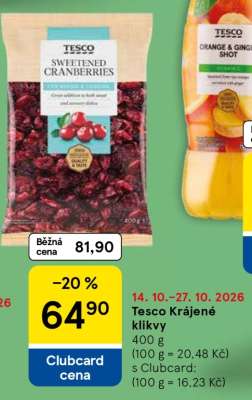 Tesco Krájené klikvy