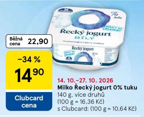 Milko Řecký jogurt 0 % tuku