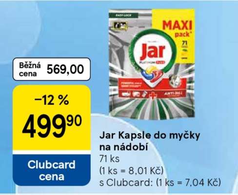 Jar kapsle do myčky na nádobí