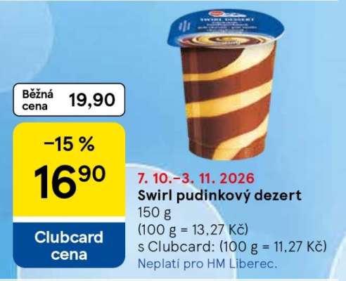 Swirl pudinkový dezert
