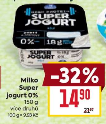Milko Super jogurt 0%