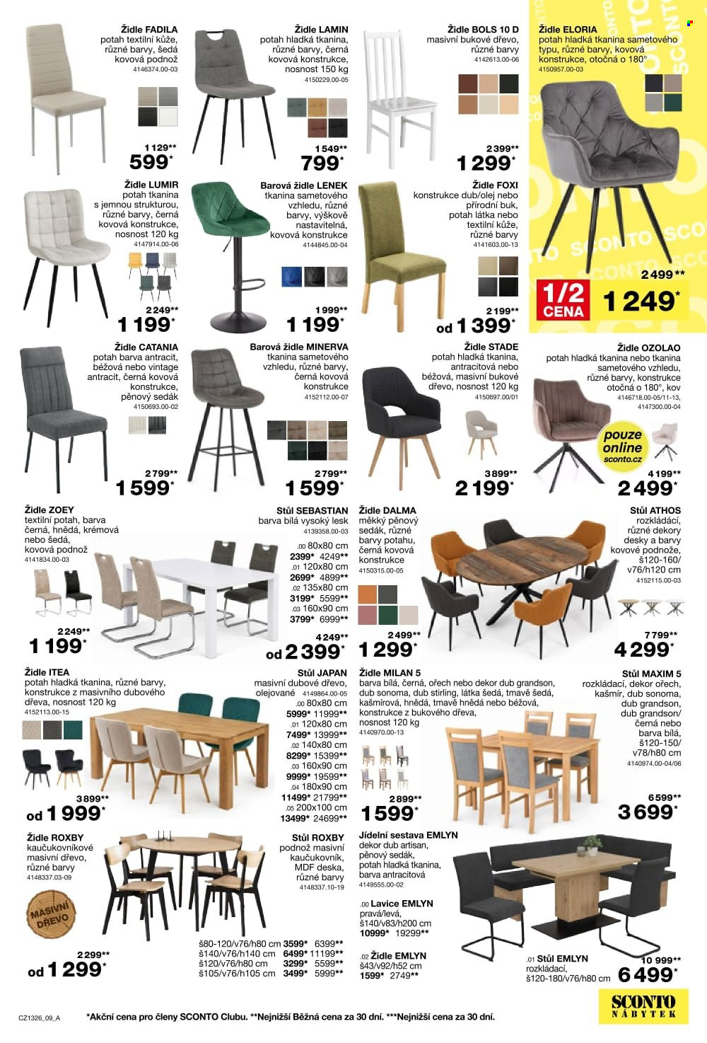 Leták SCONTO NÁBYTEK - 14.10.2026 - 10.11.2026. Strana 9
