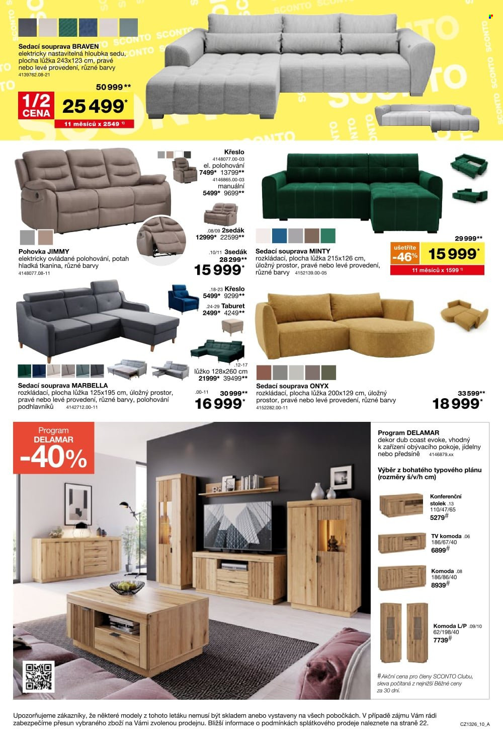 Leták SCONTO NÁBYTEK - 14.10.2026 - 10.11.2026. Strana 10