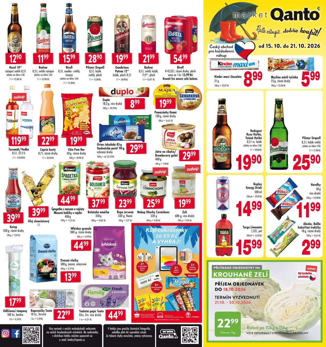 Leták Qanto market - 15.10.2026 - 21.10.2026. Strana 1