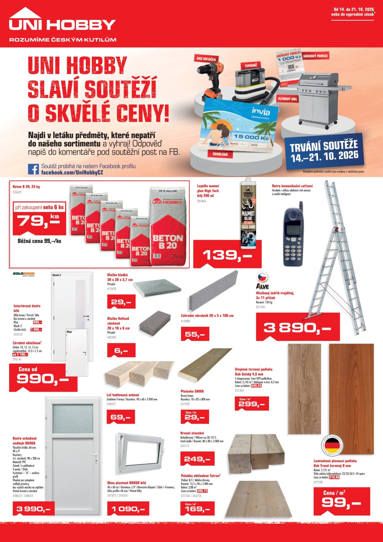 Leták UNI HOBBY - 14.10.2026 - 21.10.2026. Strana 1