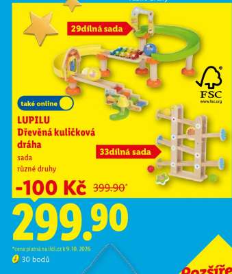 LUPILU Dřevěná kuličková dráha