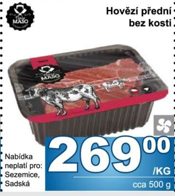Hovězí přední bez kosti