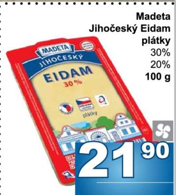 Madeta Jihočeský Eidam plátky